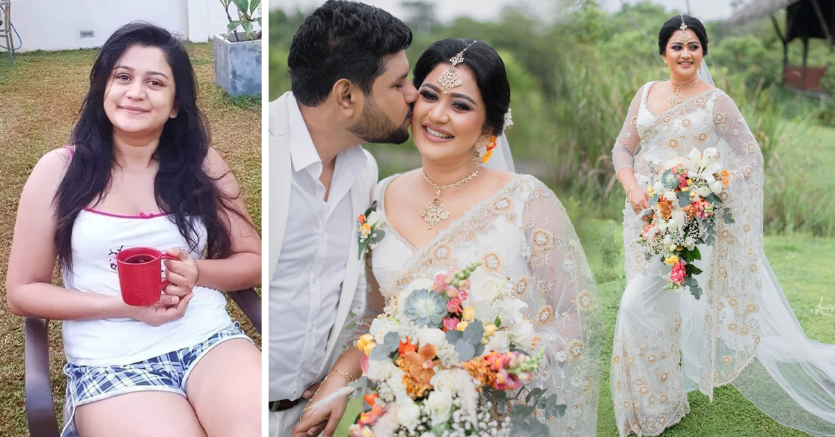 ආදරණීය ස්වාමියා සමග නැවත සුන්දර මනාලියක් ලෙස හැඩවුනු සුරූපී රුවංගි රත්නායක